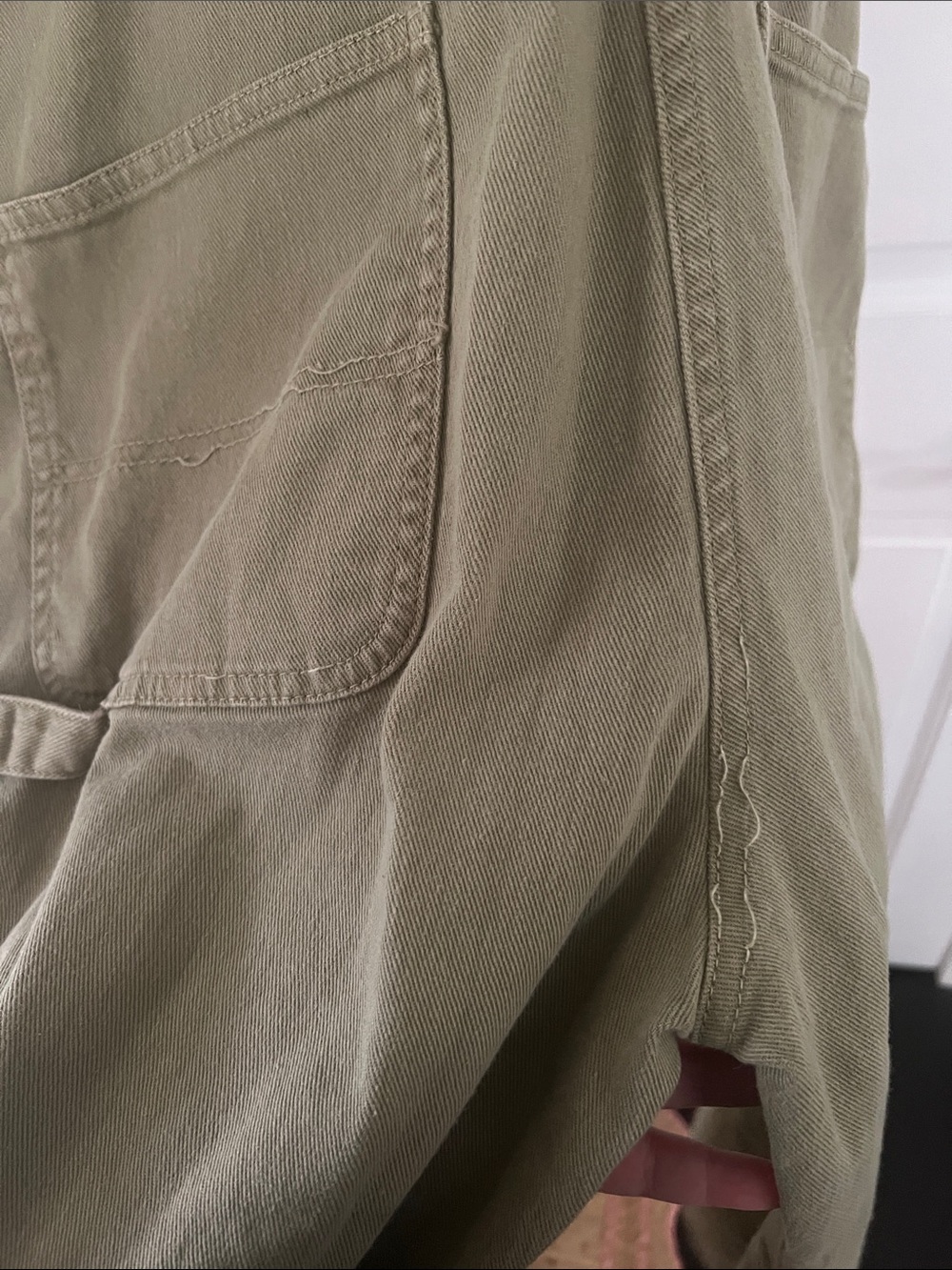 Quince Olive Green Women's organic Cotton Overalls - Picture 3 of 4